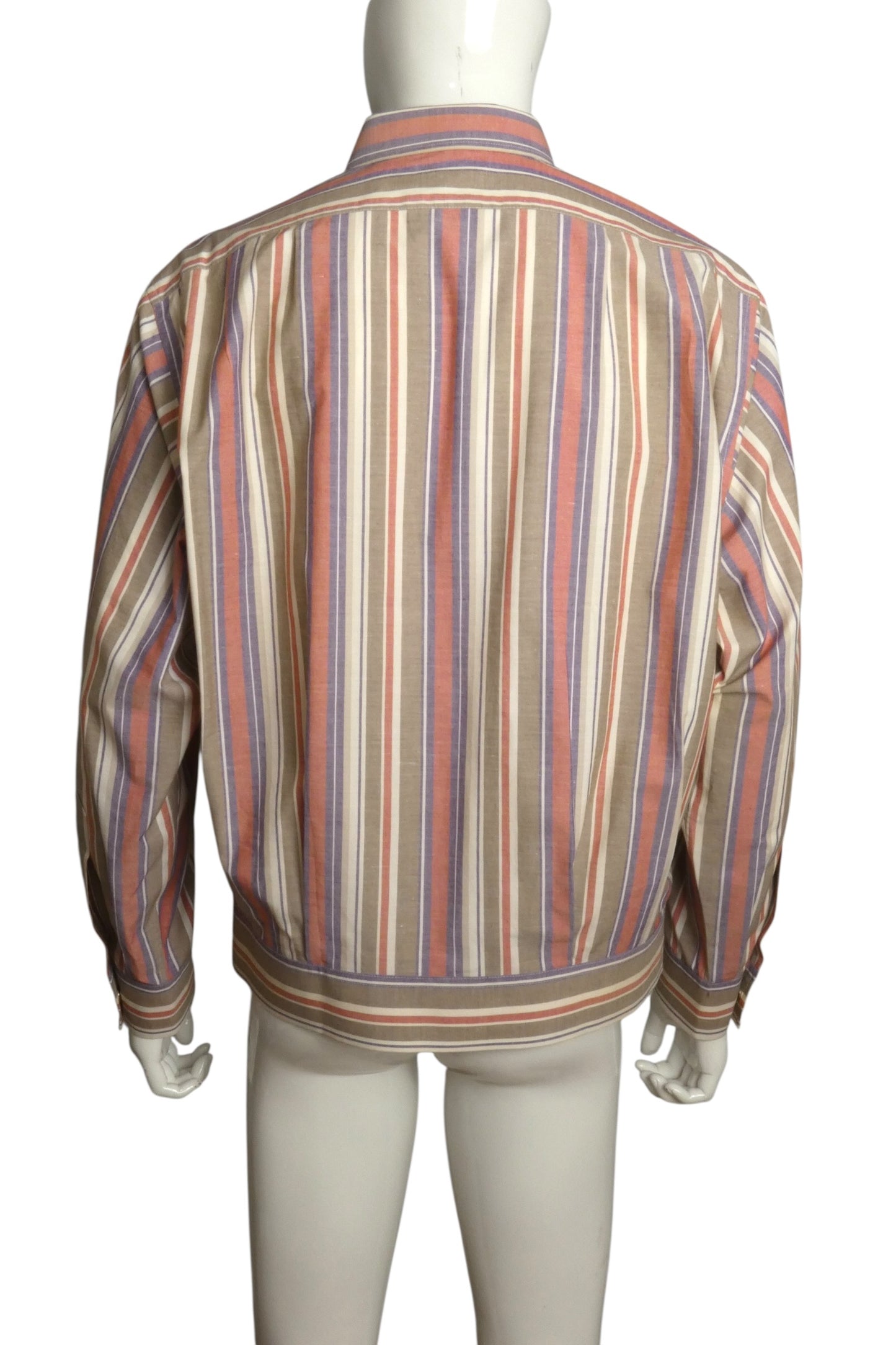 1980s Cotton Stripe Jacket, Size Large