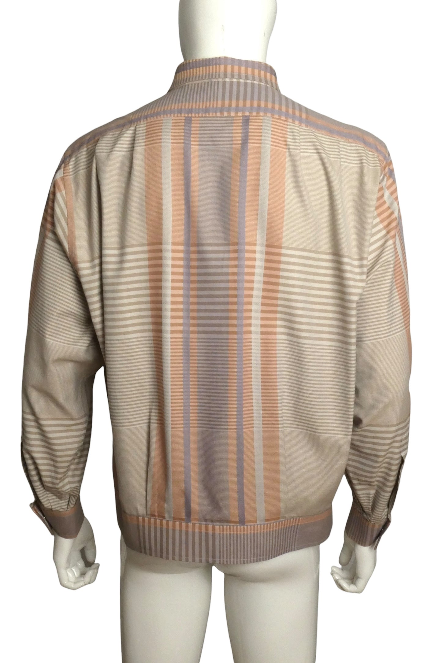 1980s Cotton Stripe Jacket, Size Large