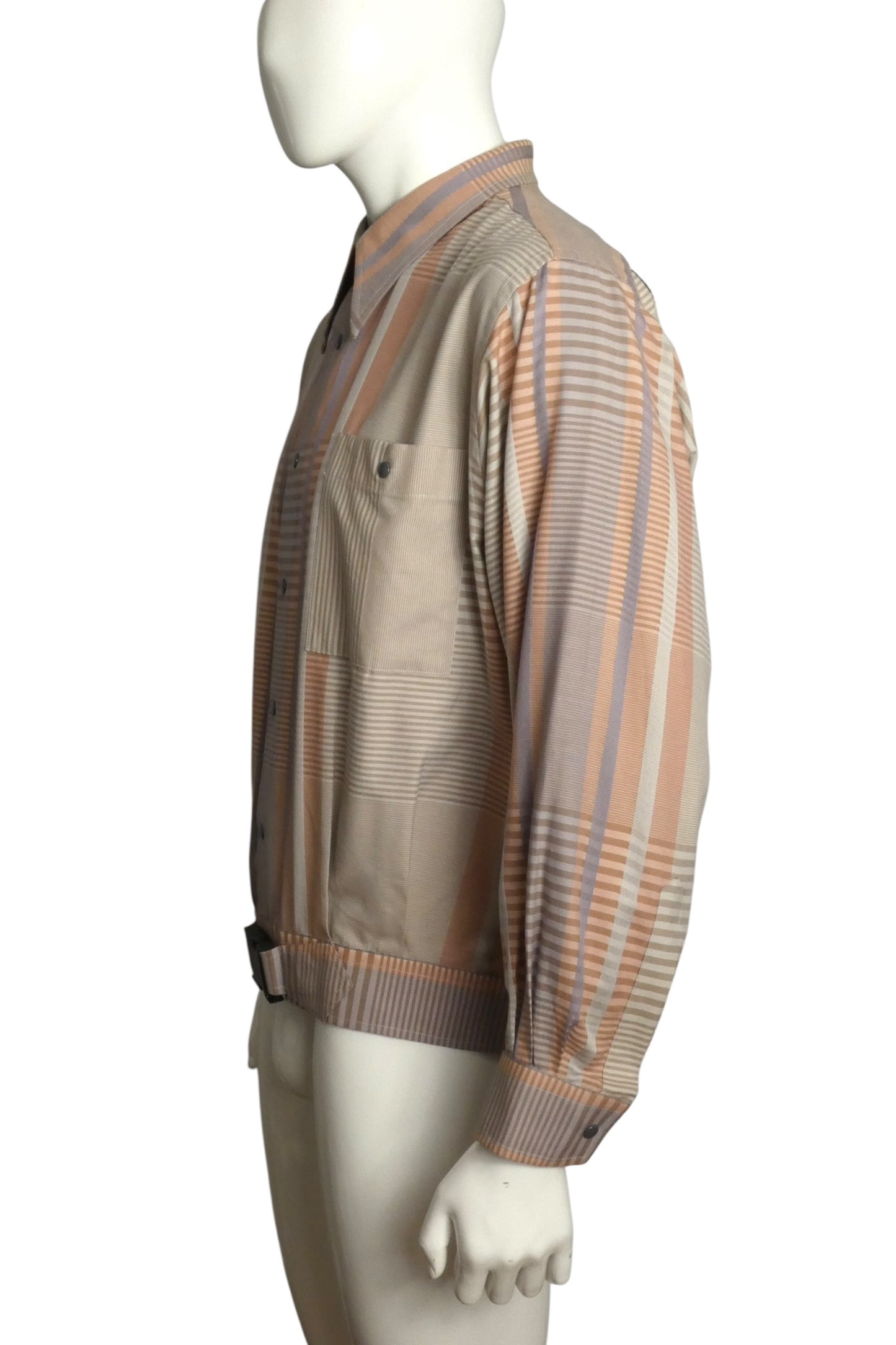 1980s Cotton Stripe Jacket, Size Large