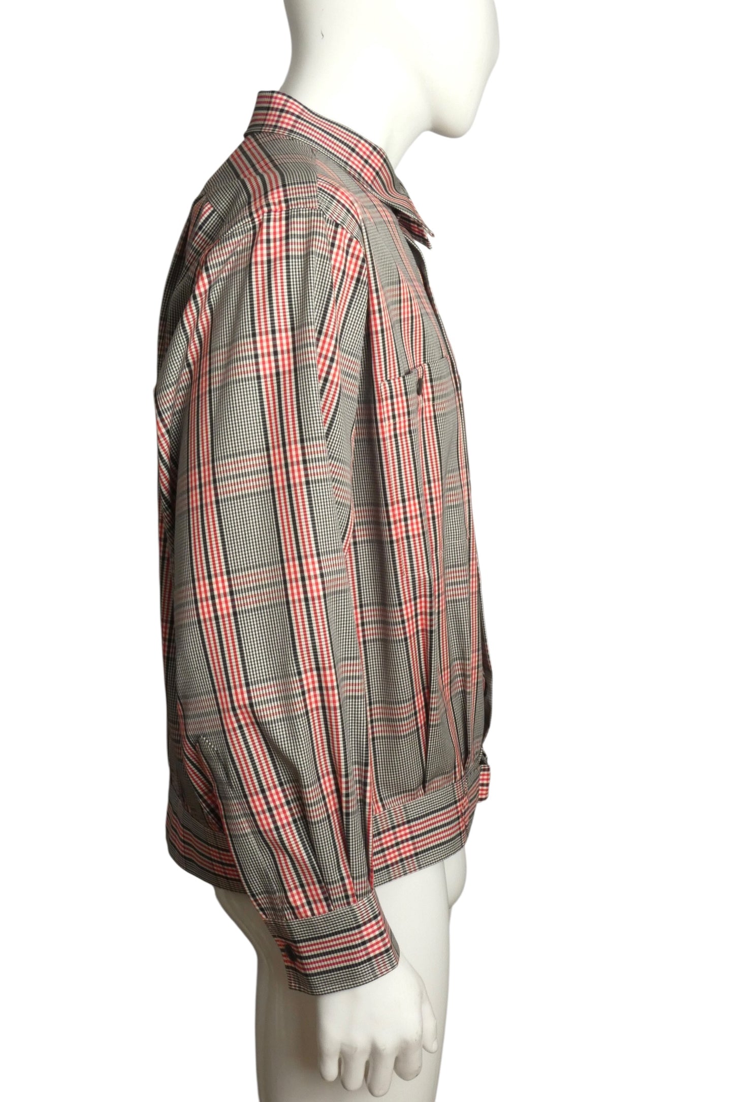 1980s Plaid Cotton Jacket, Size XL