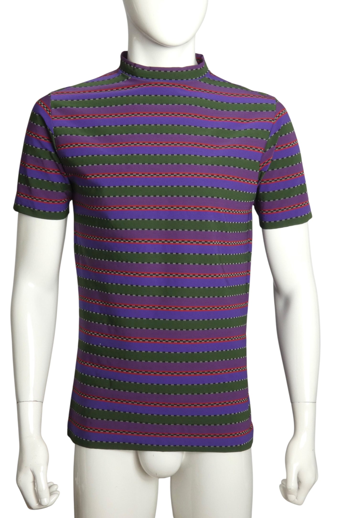 2007 Cotton Striped Knit T-Shirt, Size Large