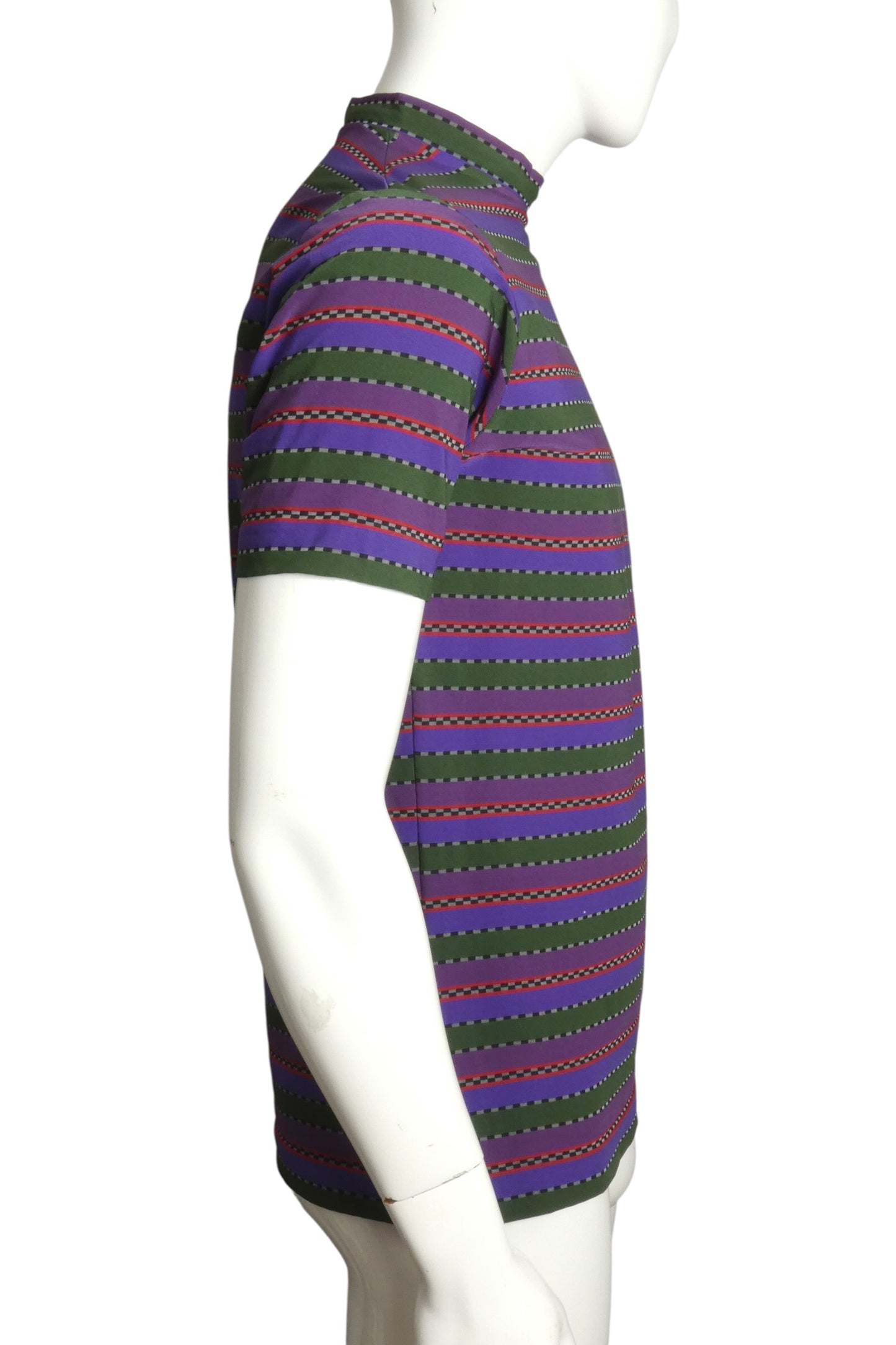 2007 Cotton Striped Knit T-Shirt, Size Large