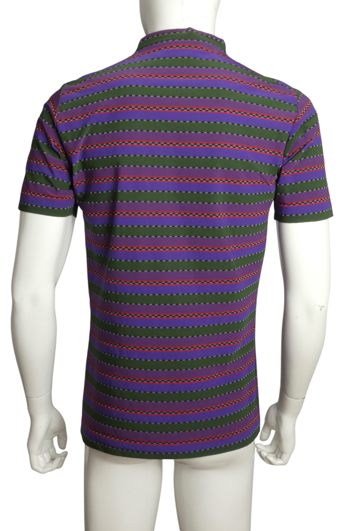 2007 Cotton Striped Knit T-Shirt, Size Large