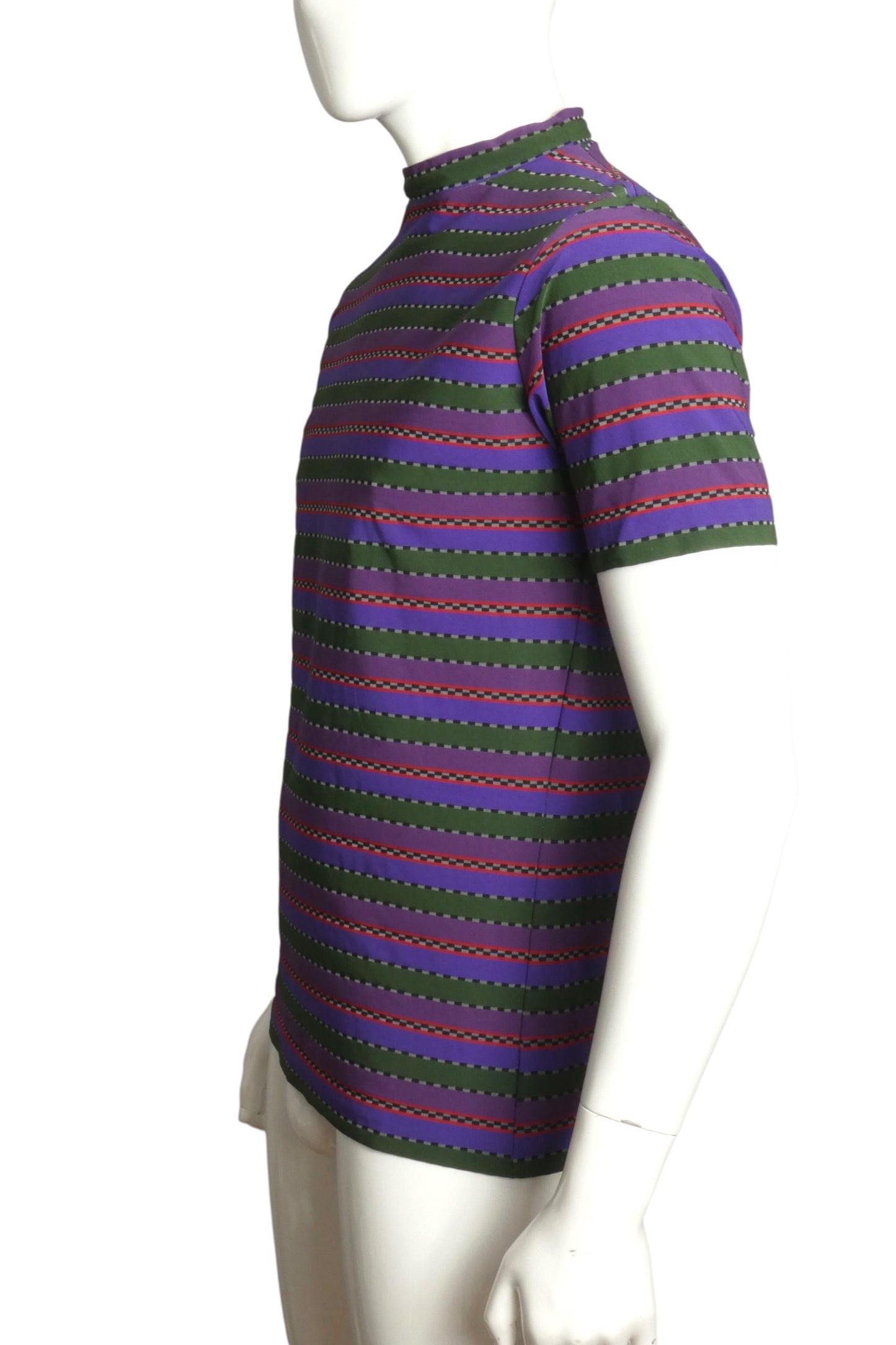 2007 Cotton Striped Knit T-Shirt, Size Large