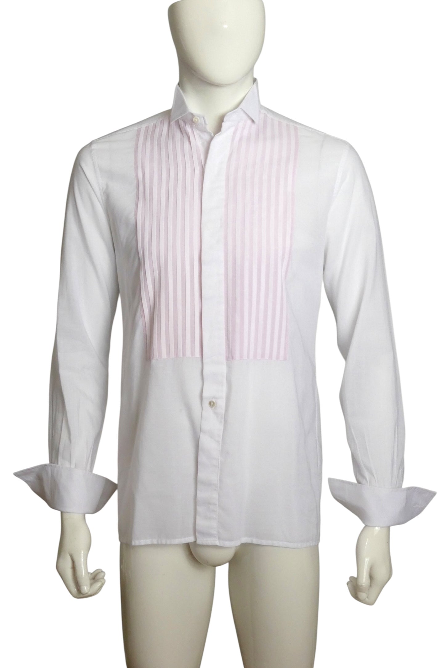 1980s Cotton Tuxedo Shirt, Size-Medium