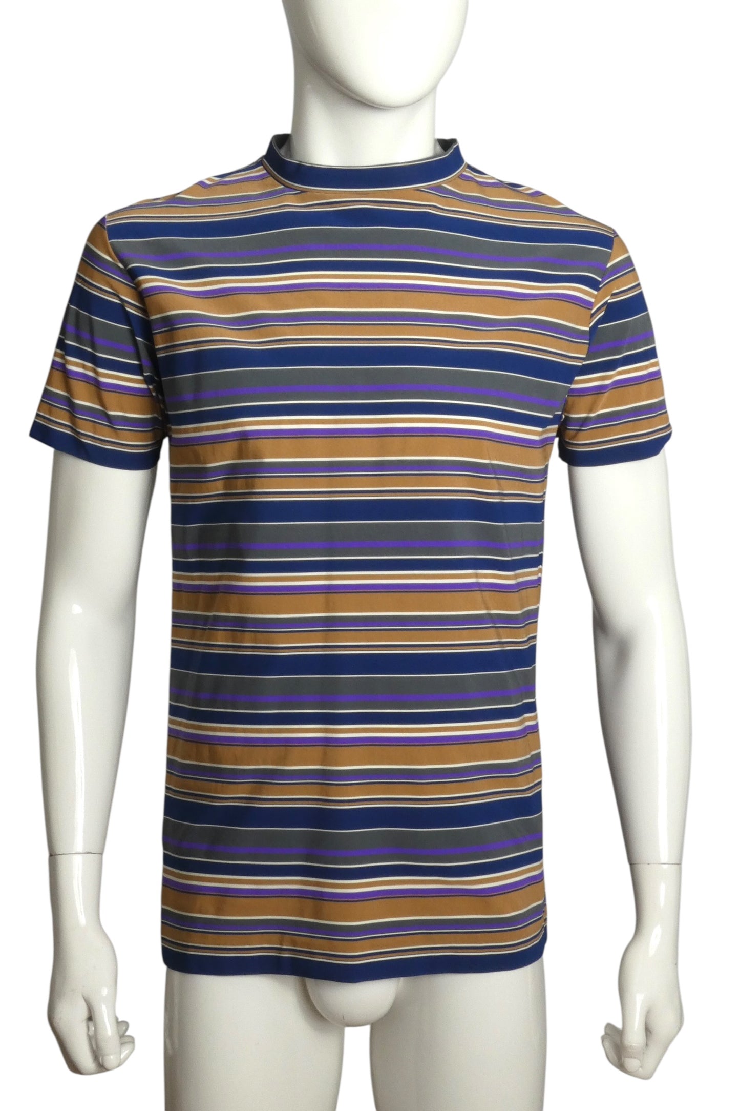 2007 Cotton Striped Knit T-Shirt, Size Large
