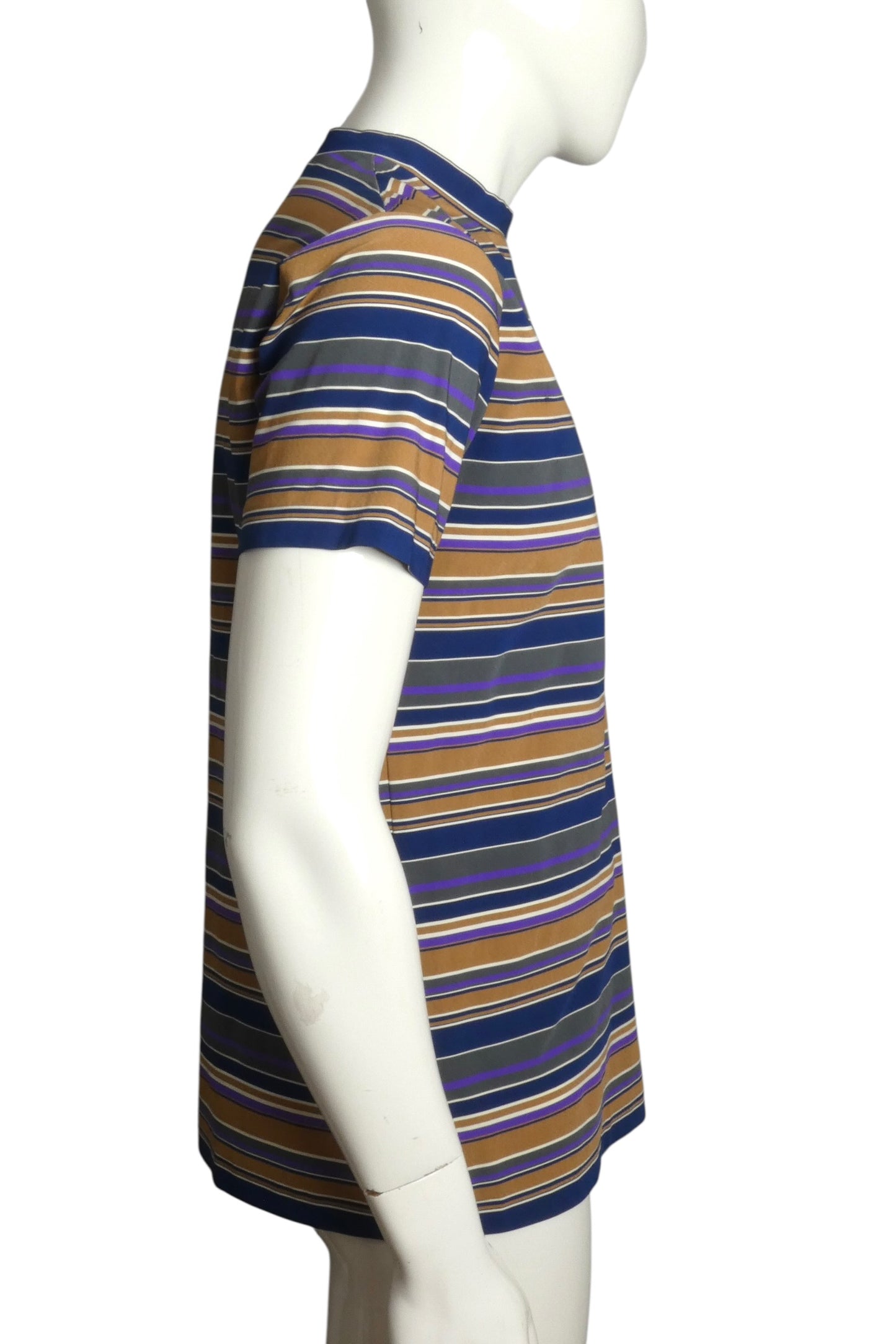 2007 Cotton Striped Knit T-Shirt, Size Large