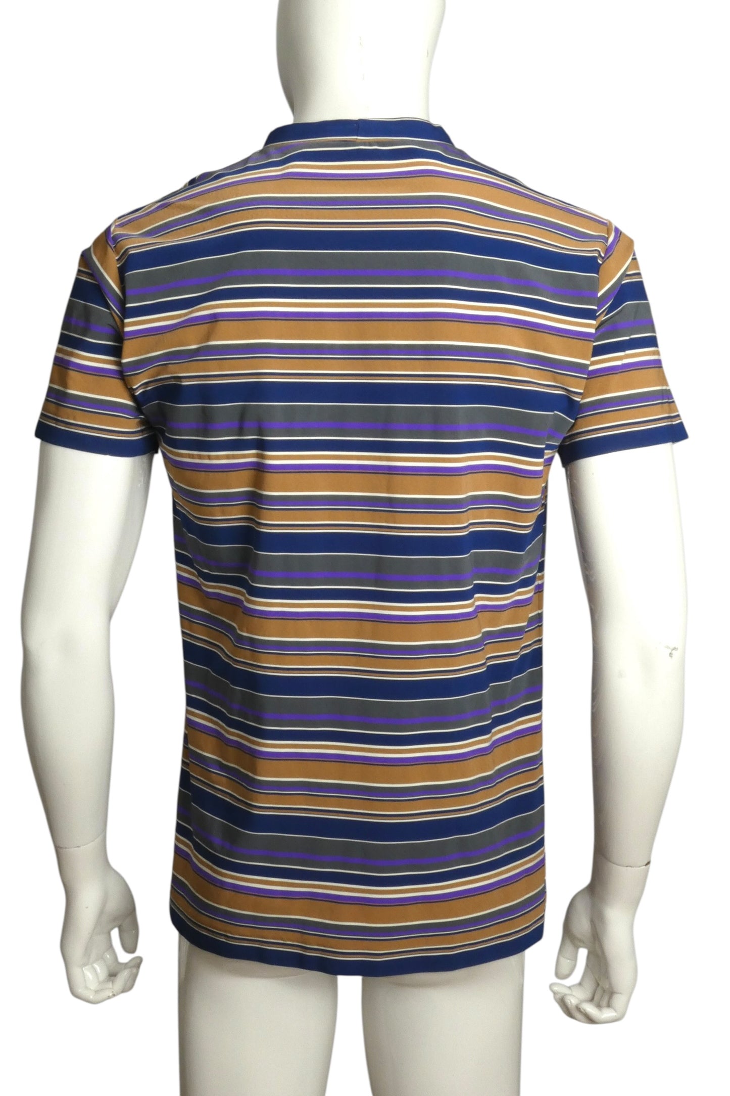 2007 Cotton Striped Knit T-Shirt, Size Large