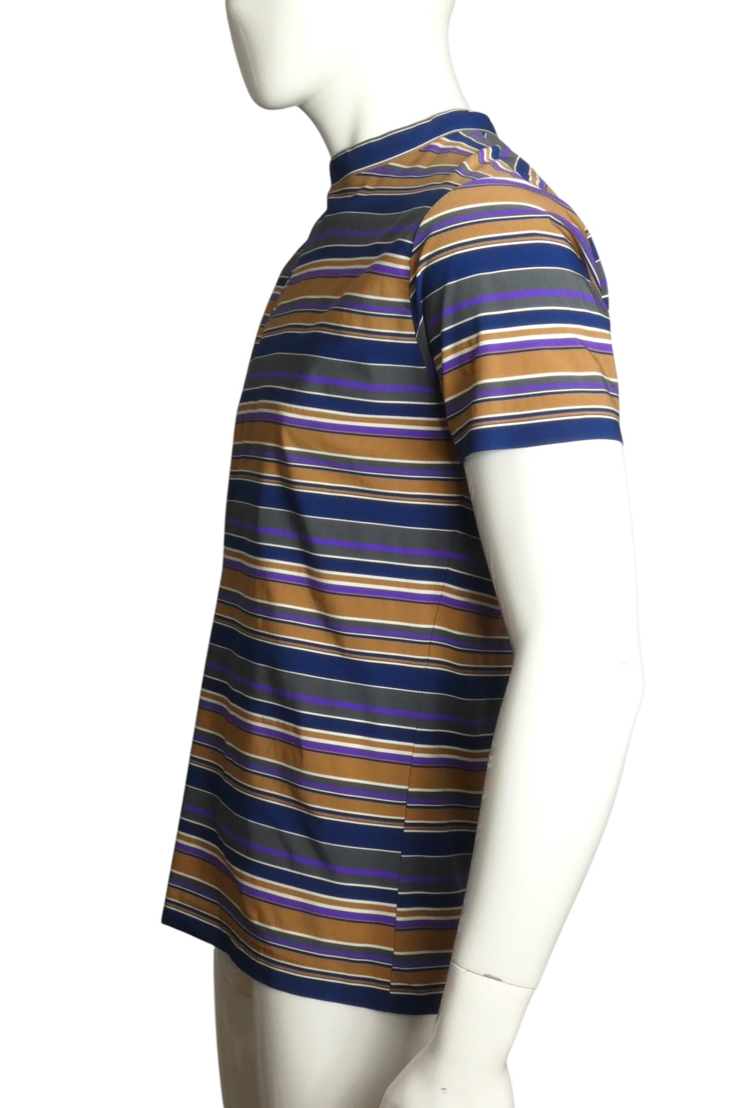 2007 Cotton Striped Knit T-Shirt, Size Large