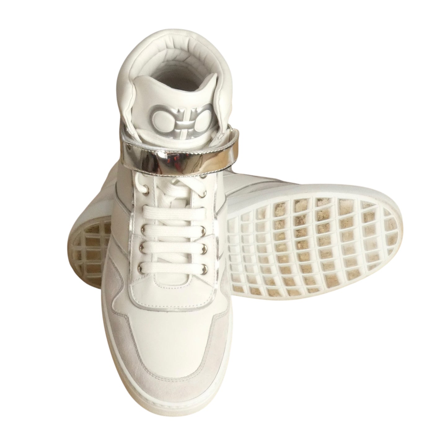 NOE Leather Hi Top Sneakers, Size US 10.5