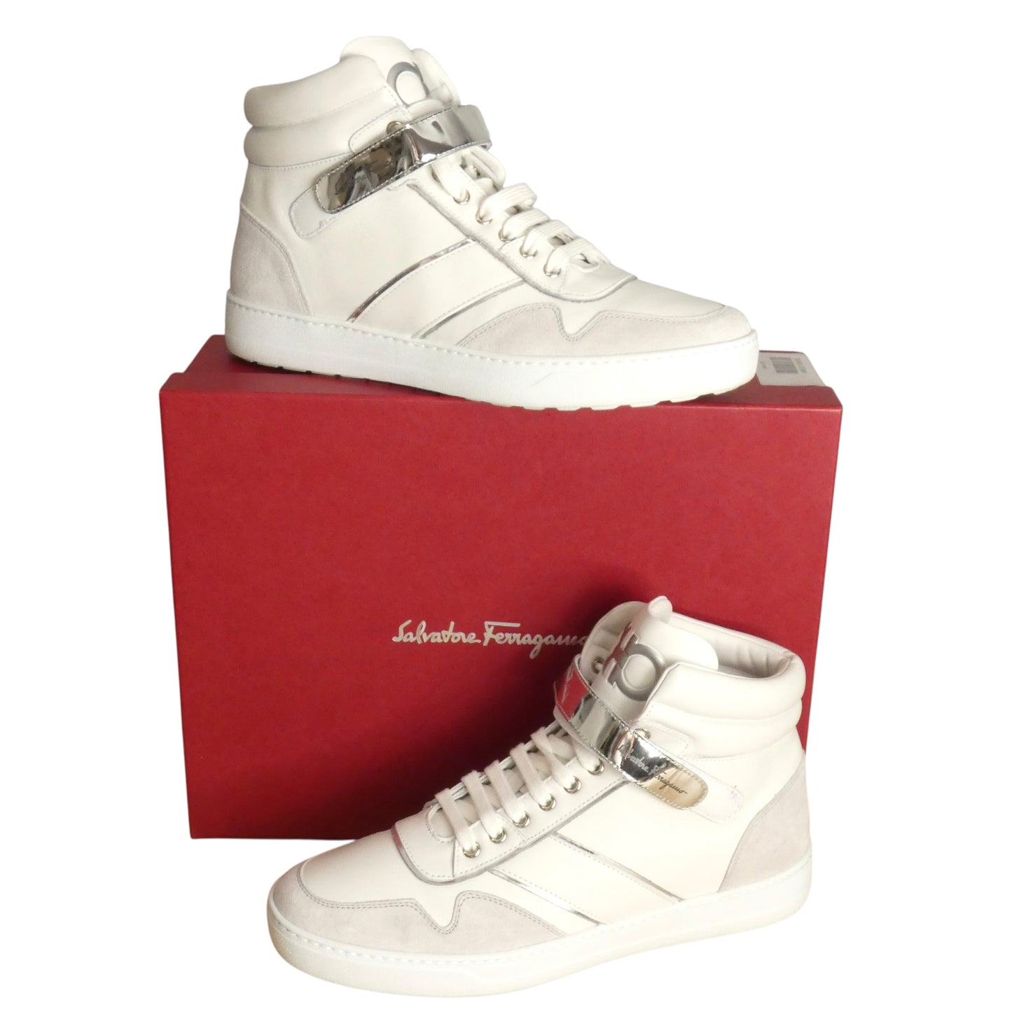 NOE Leather Hi Top Sneakers, Size US 10.5