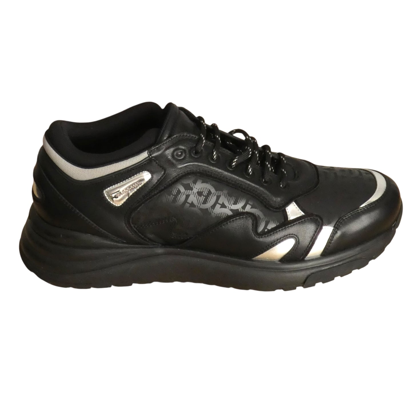 NOW Leather/Monogram Sneaker, Size 10.5