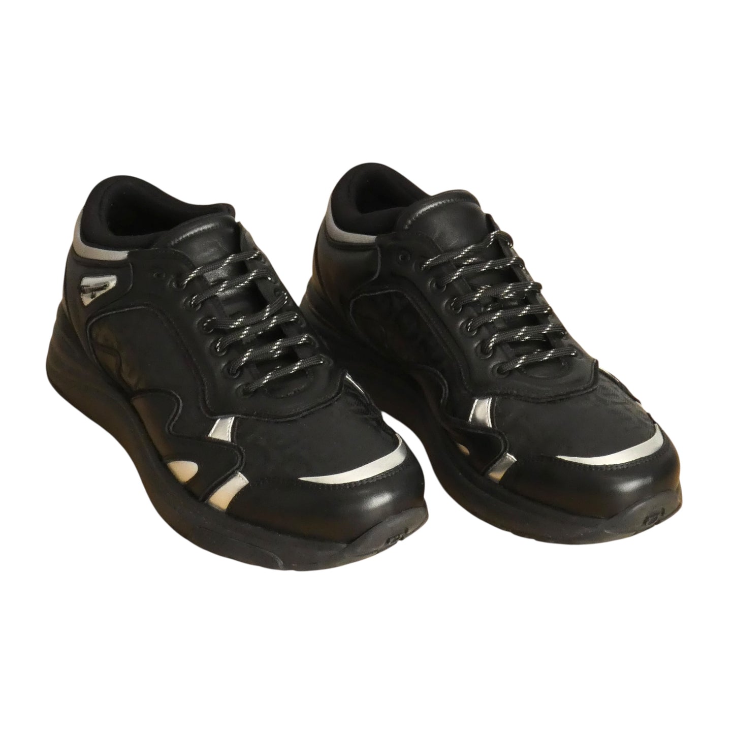 NOW Leather/Monogram Sneaker, Size 10.5