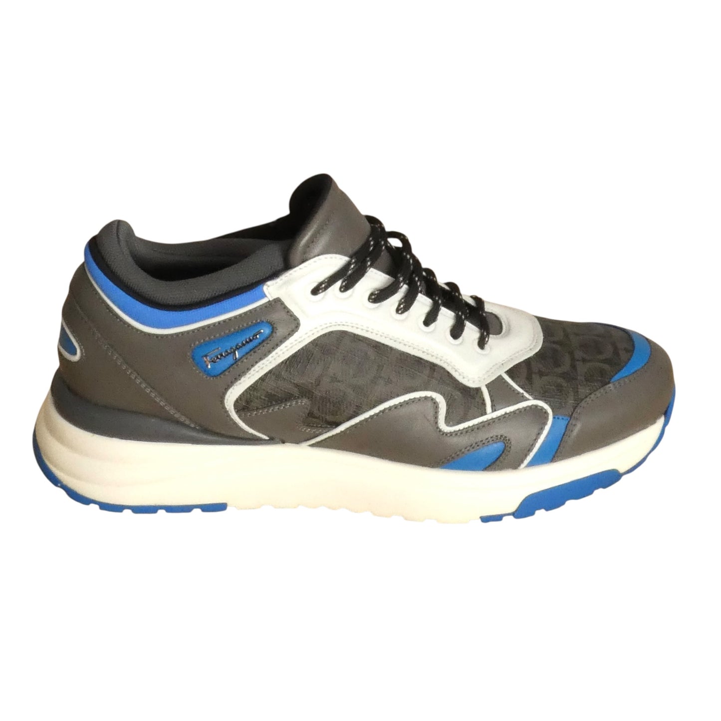 NOW Leather/Monogram Sneaker, Size 10.5