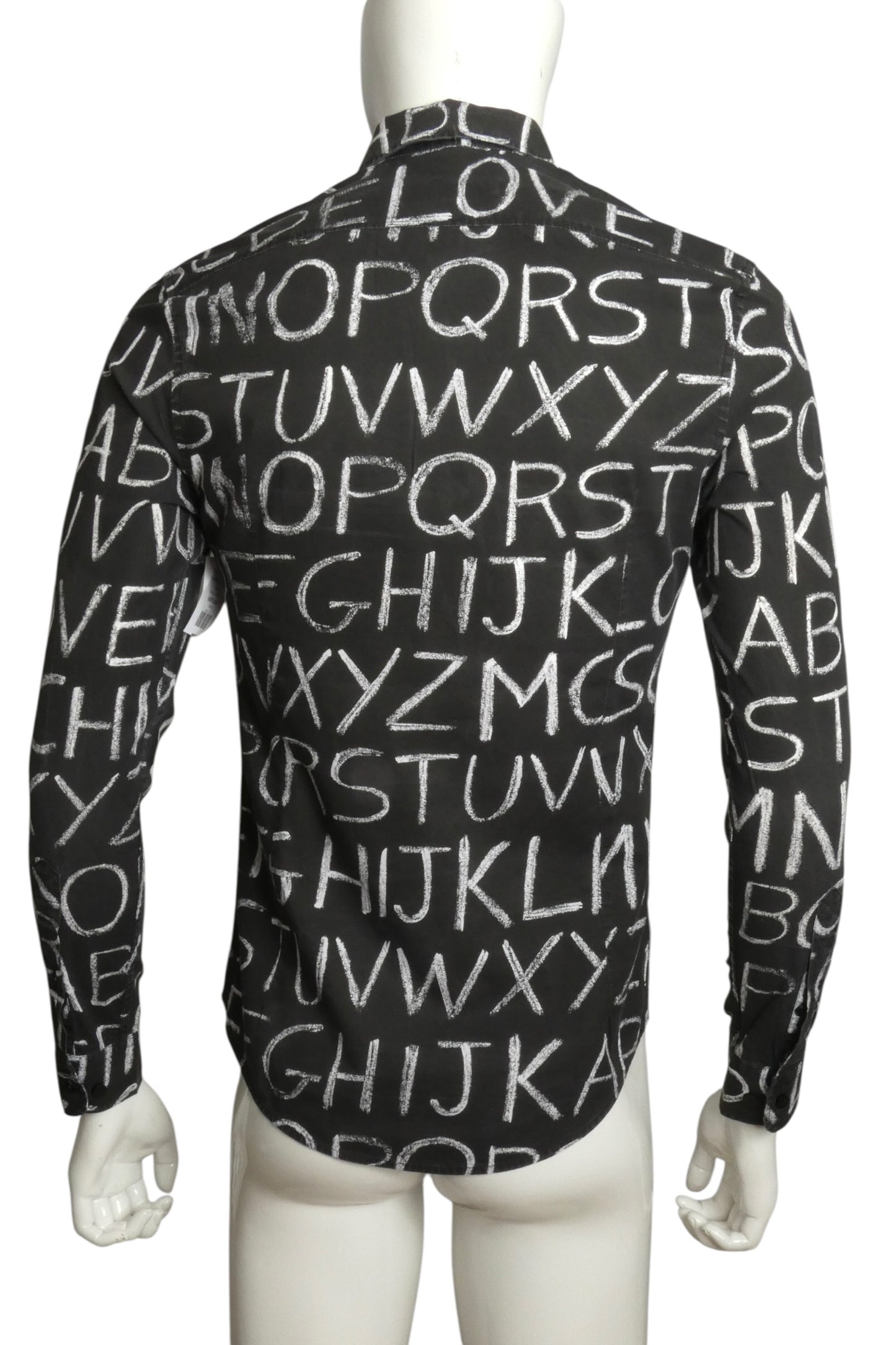 Printed Cotton L/S Shirt, Size Small