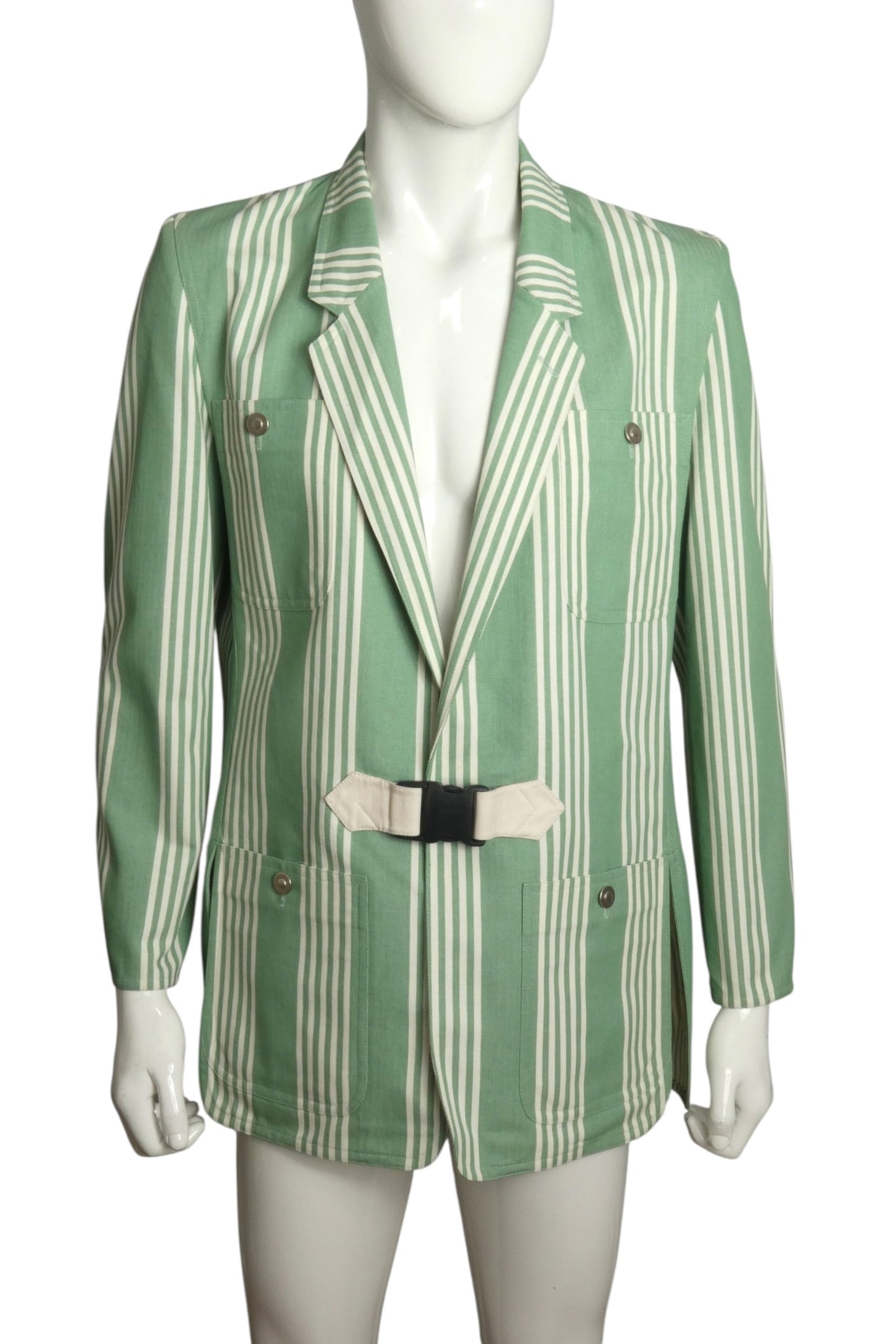 2013 Cotton Stripe Blazer, Size Large