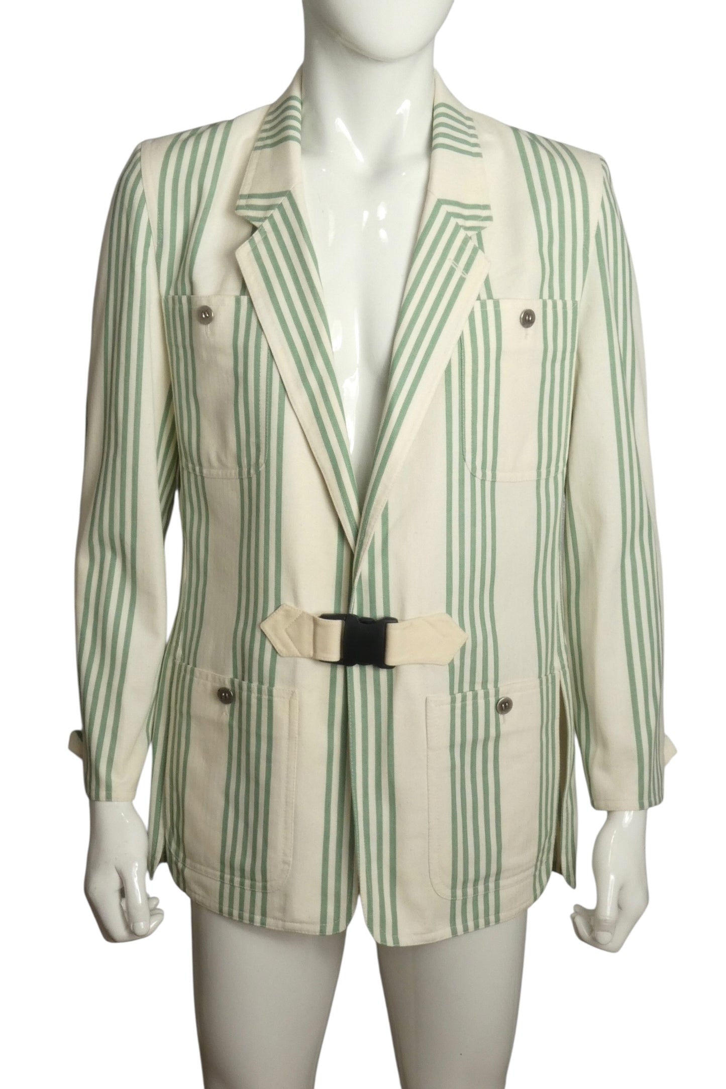 2013 Cotton Stripe Blazer, Size Large