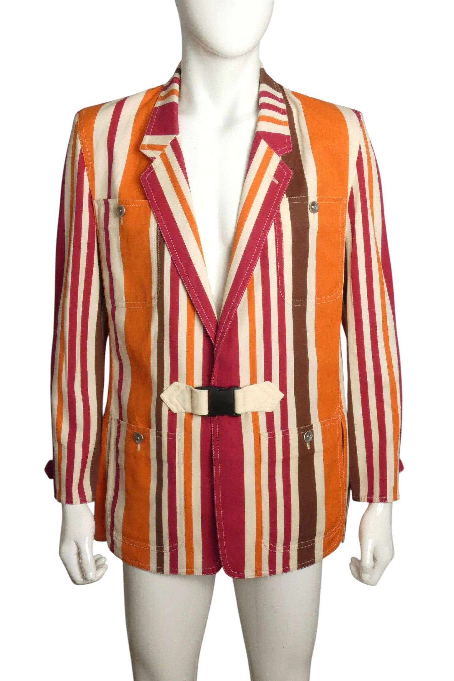 2013 Cotton Stripe Blazer, Size Large