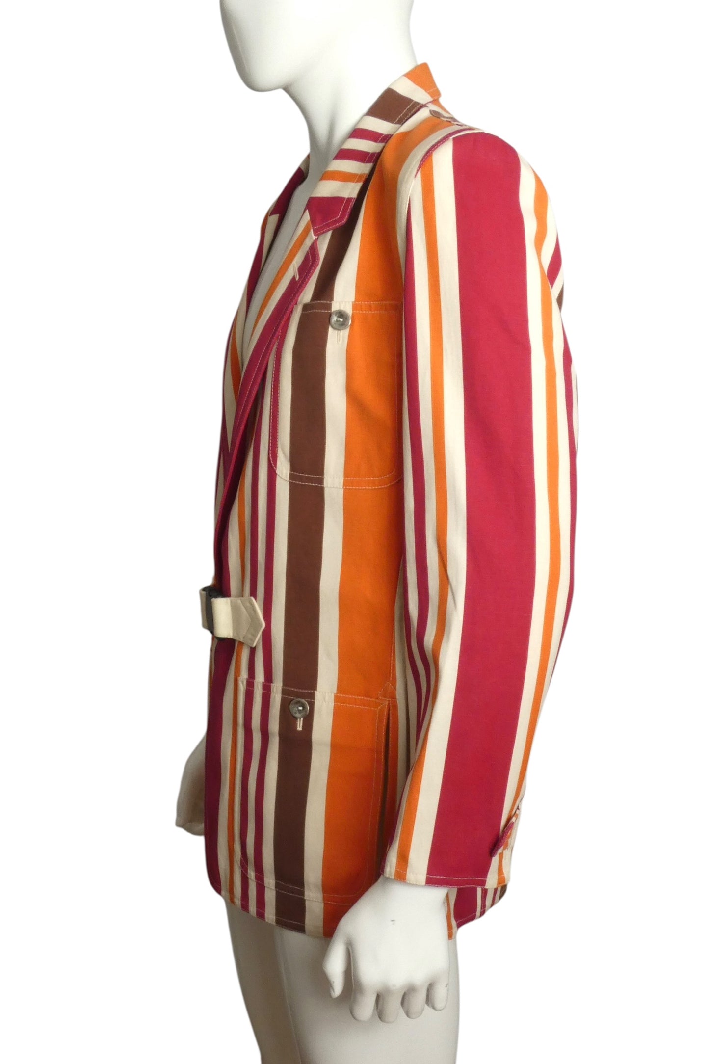 2013 Cotton Stripe Blazer, Size Large