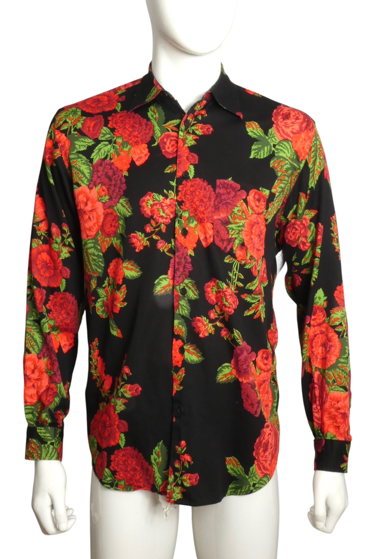 1990s Floral Print Shirt, Size Large