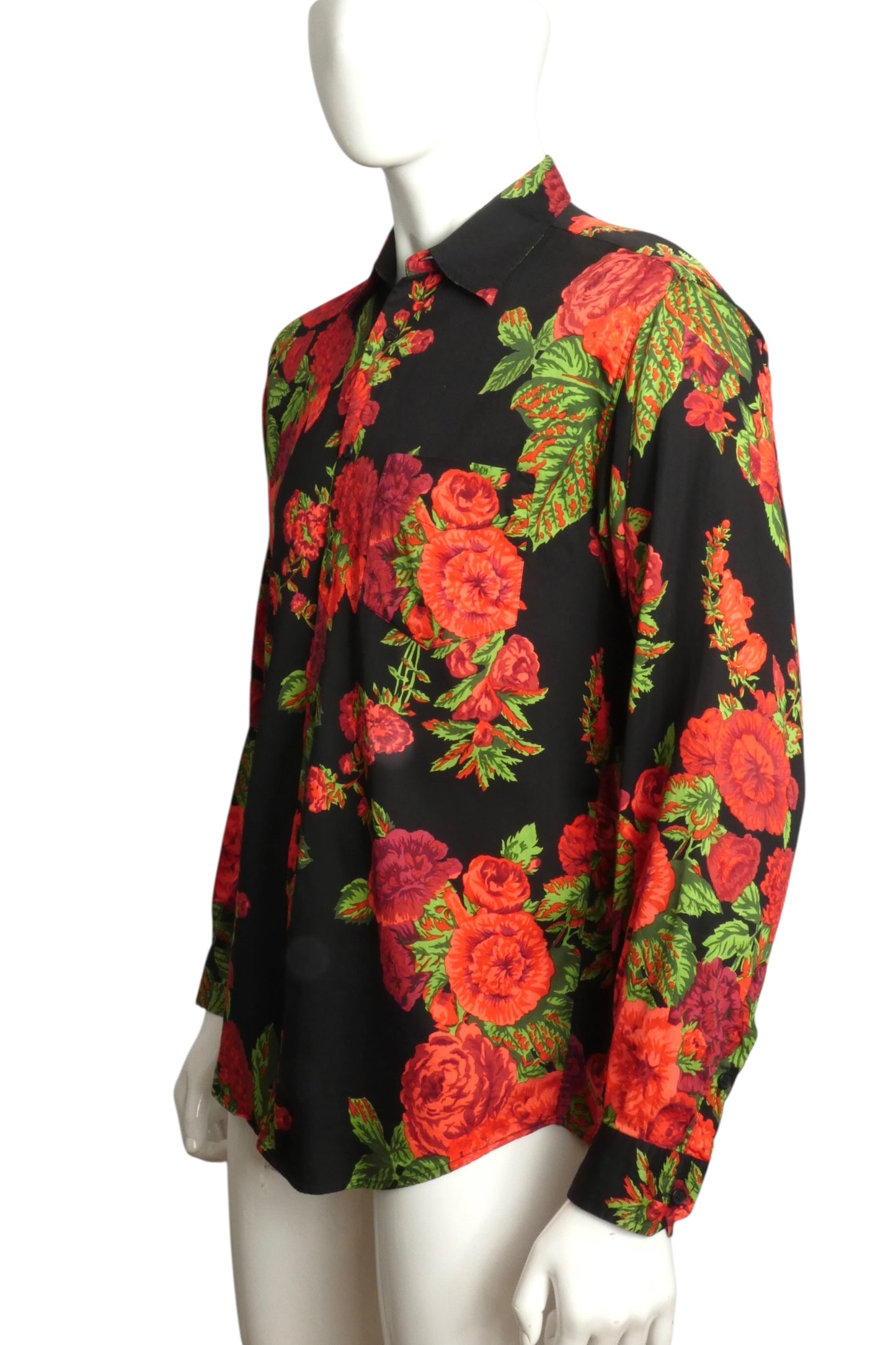 1990s Floral Print Shirt, Size Large
