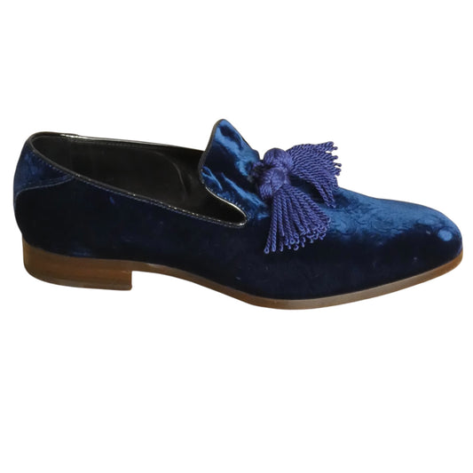 JIMMY CHOO - Velvet Tassel Loafers, Size 43.5