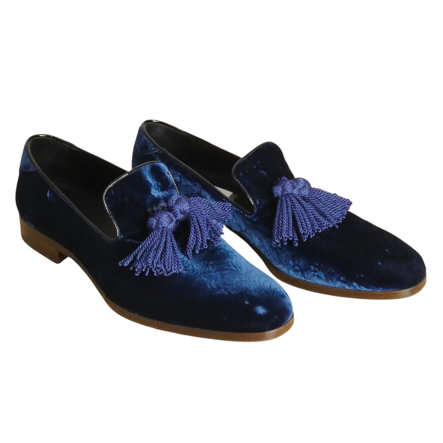 Velvet Tassel Loafers, Size 43.5