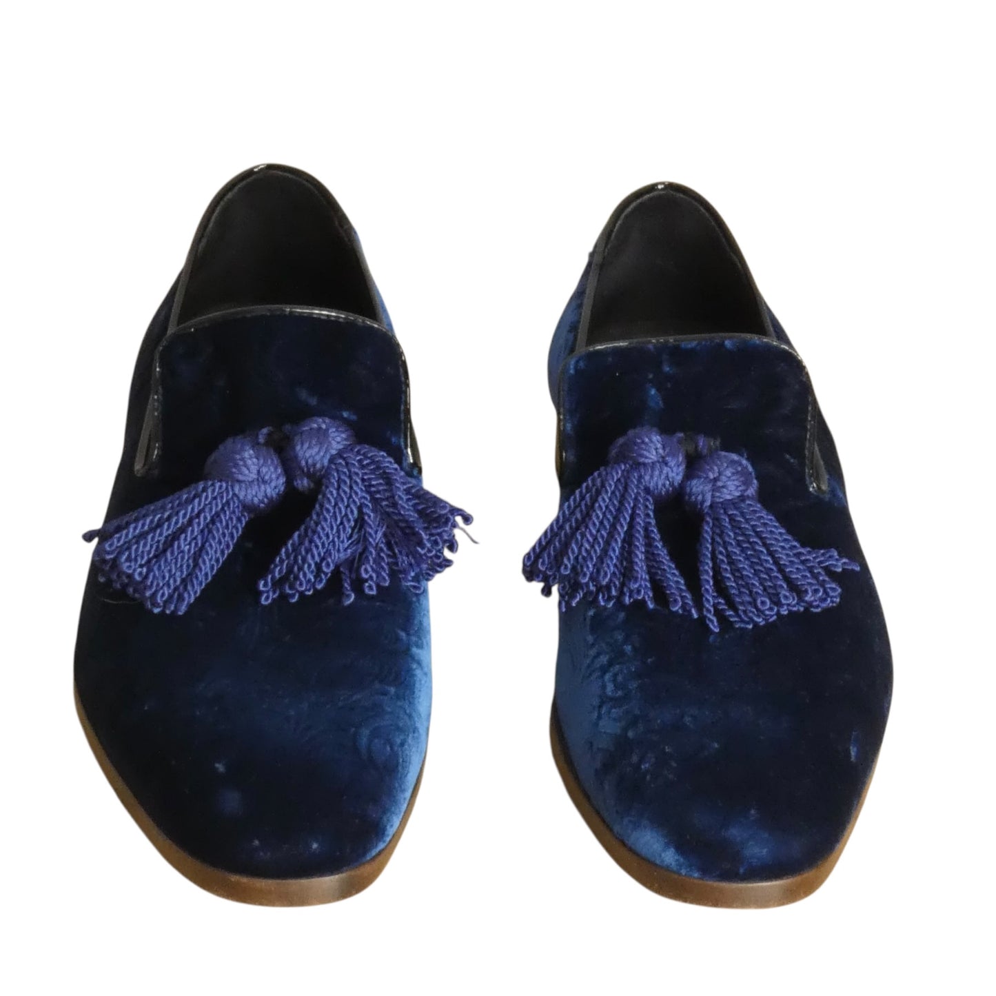 Velvet Tassel Loafers, Size 43.5