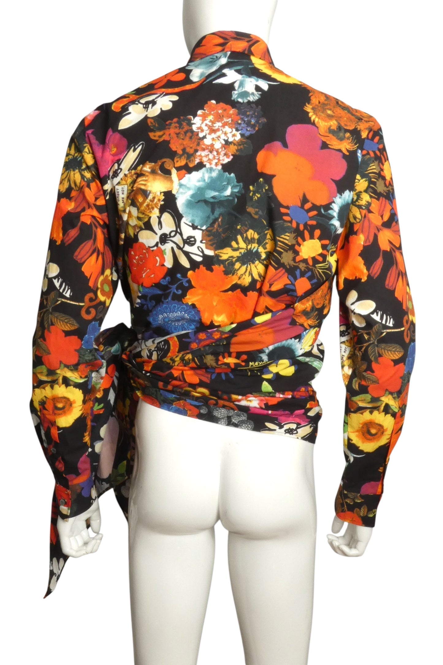 2024 NWT Cotton Stripe Wrap Shirt, Size-Large