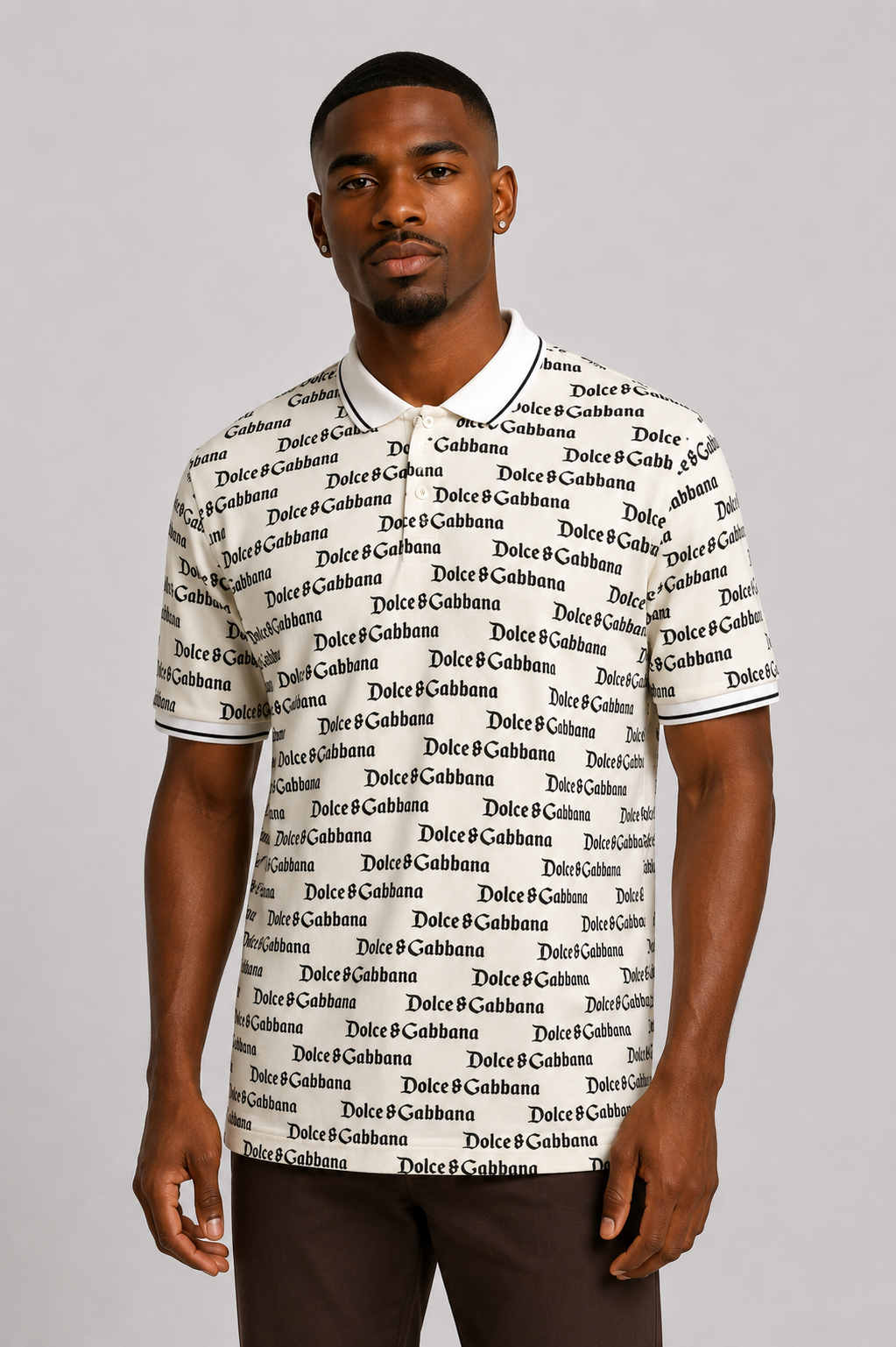 NWT Cotton Logo Polo Shirt, Size-Large