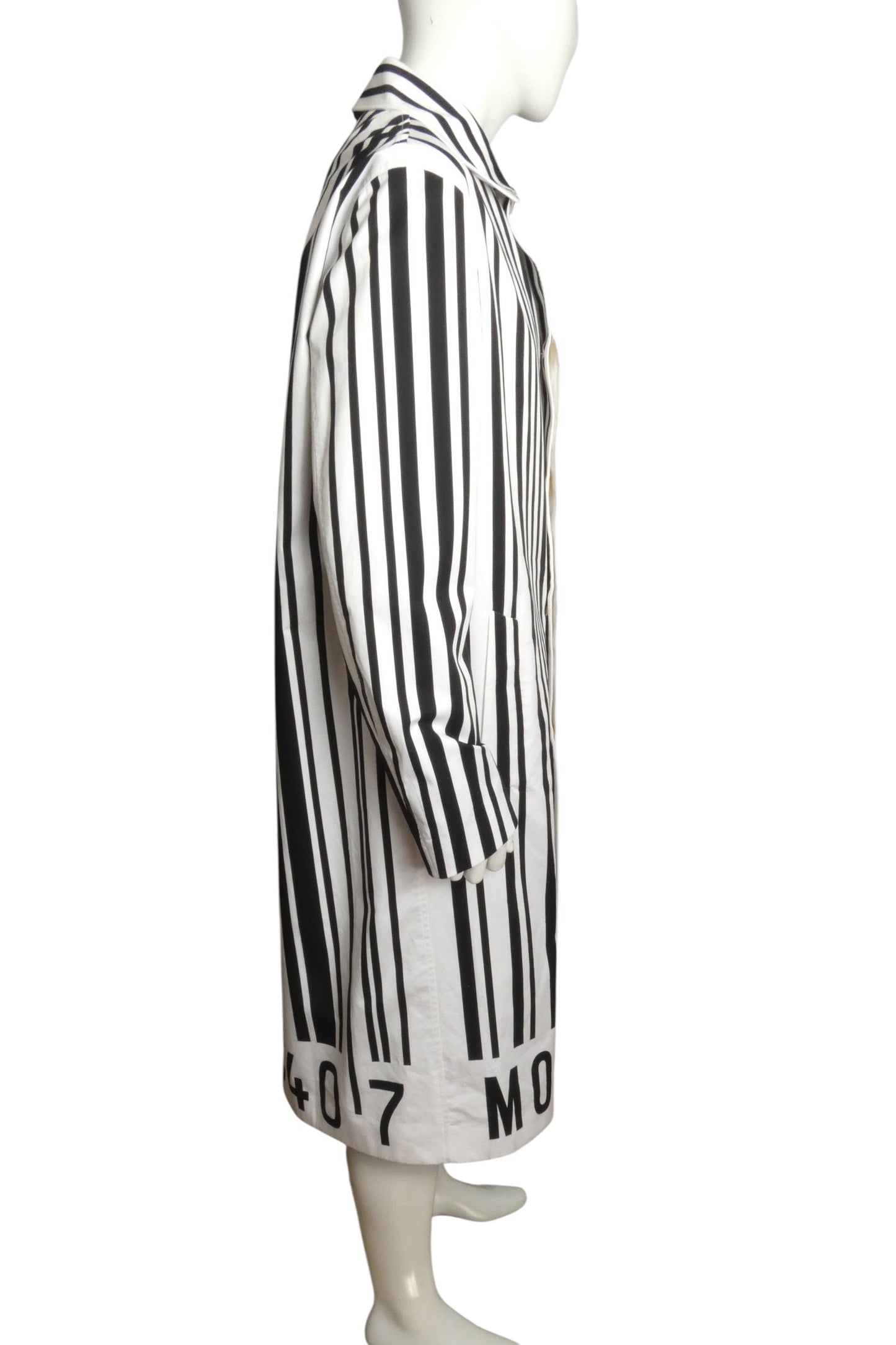 2024 NWT Anniversary Cotton Bar Code Coat, Size-XLarge