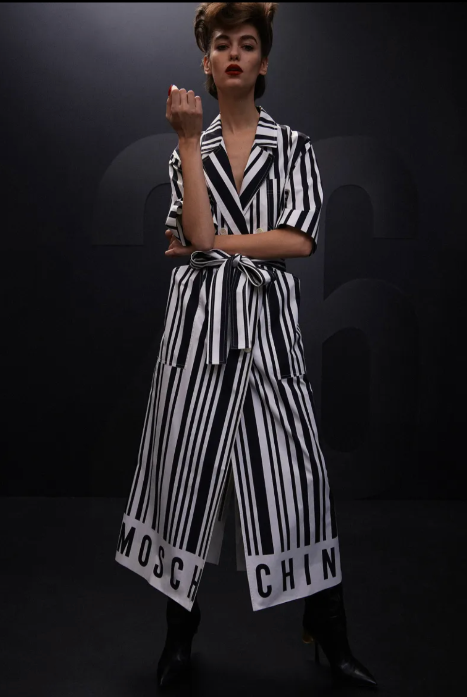 2024 NWT Anniversary Cotton Bar Code Coat, Size-XLarge