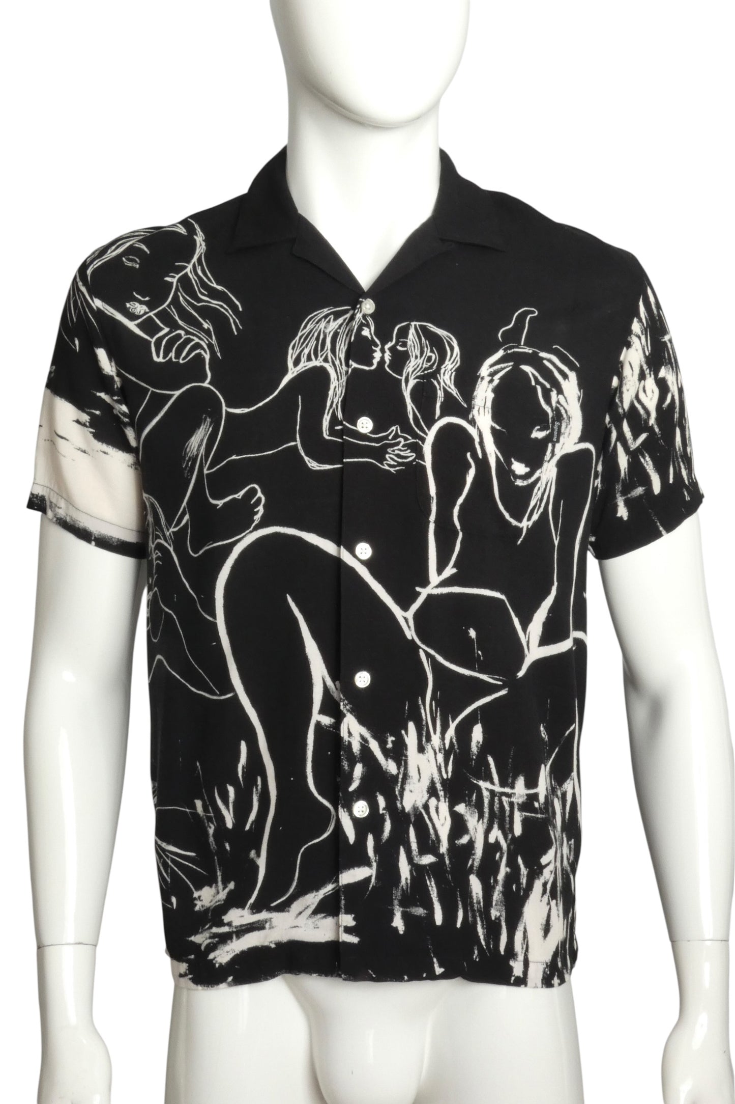 2019 Rita Ackermann Rayon Shirt, Size-Small