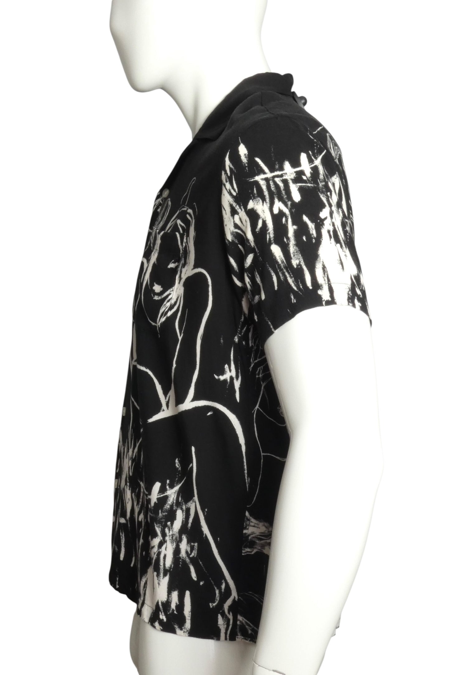 2019 Rita Ackermann Rayon Shirt, Size-Small