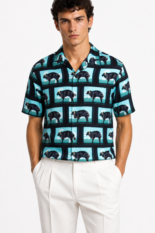 SUPREME - 2025 Damien Hirst Rayon Shirt, Size-Small