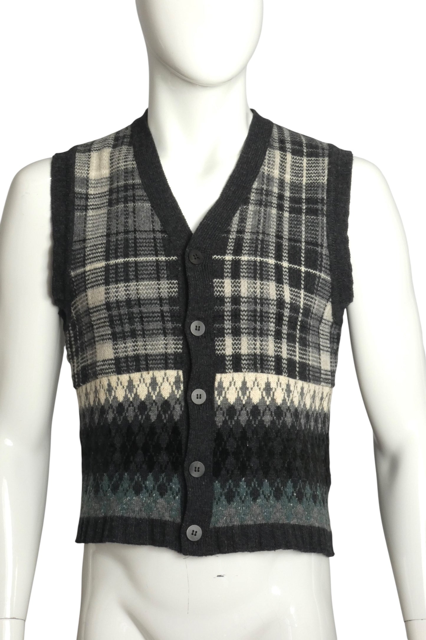 1980s Wool Sweater Vest, Size-Medium