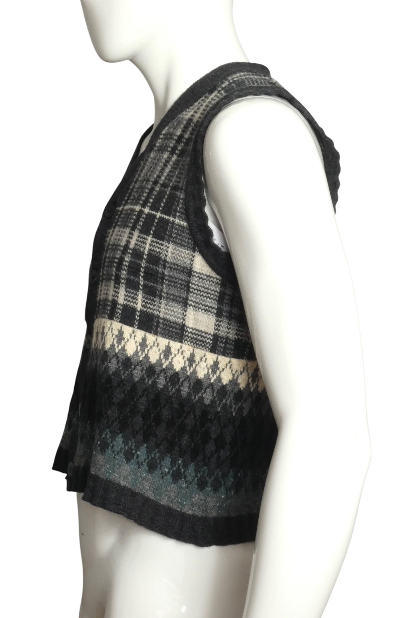 1980s Wool Sweater Vest, Size-Medium