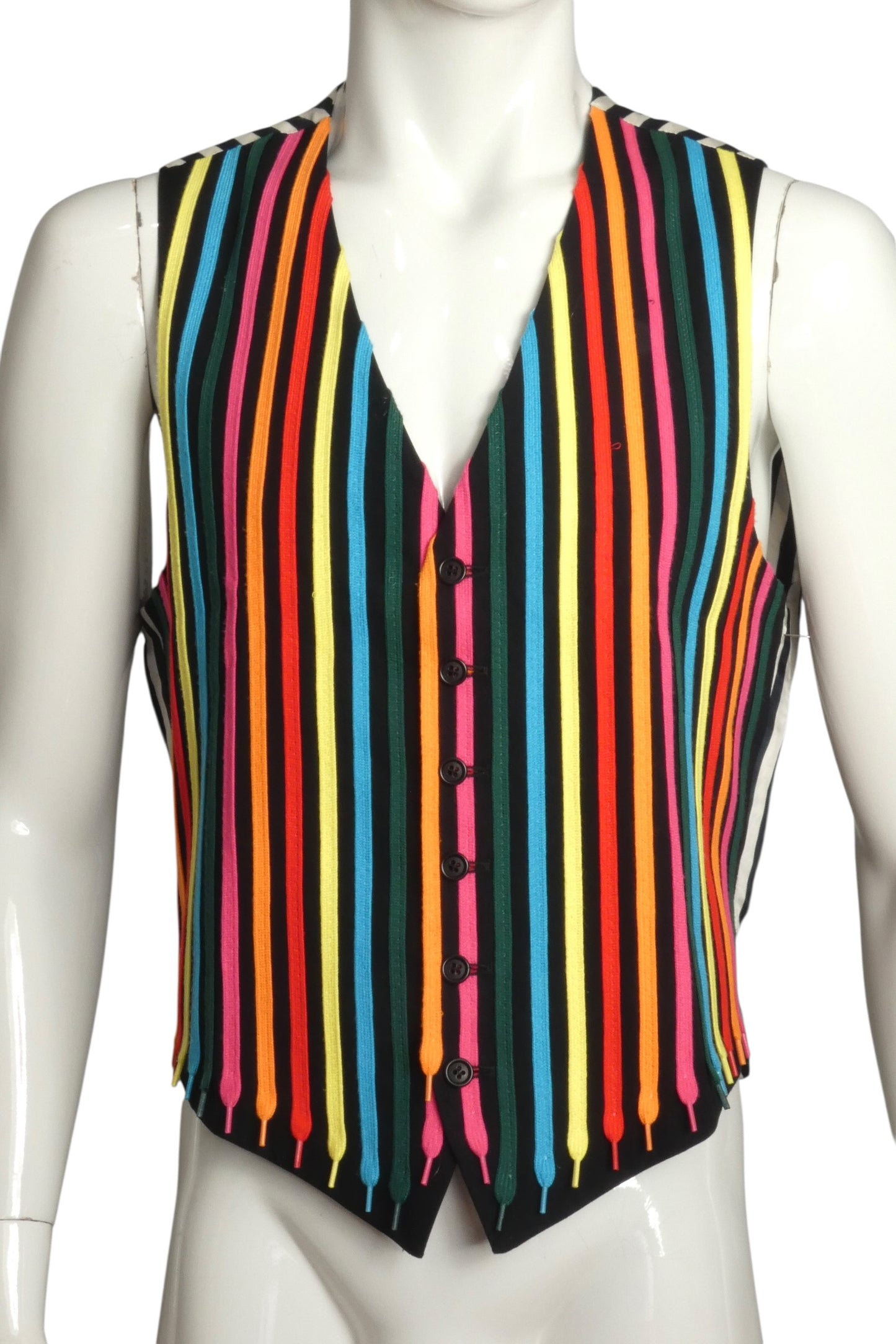 1994 Multi Color Shoe String Vest, Size-Large