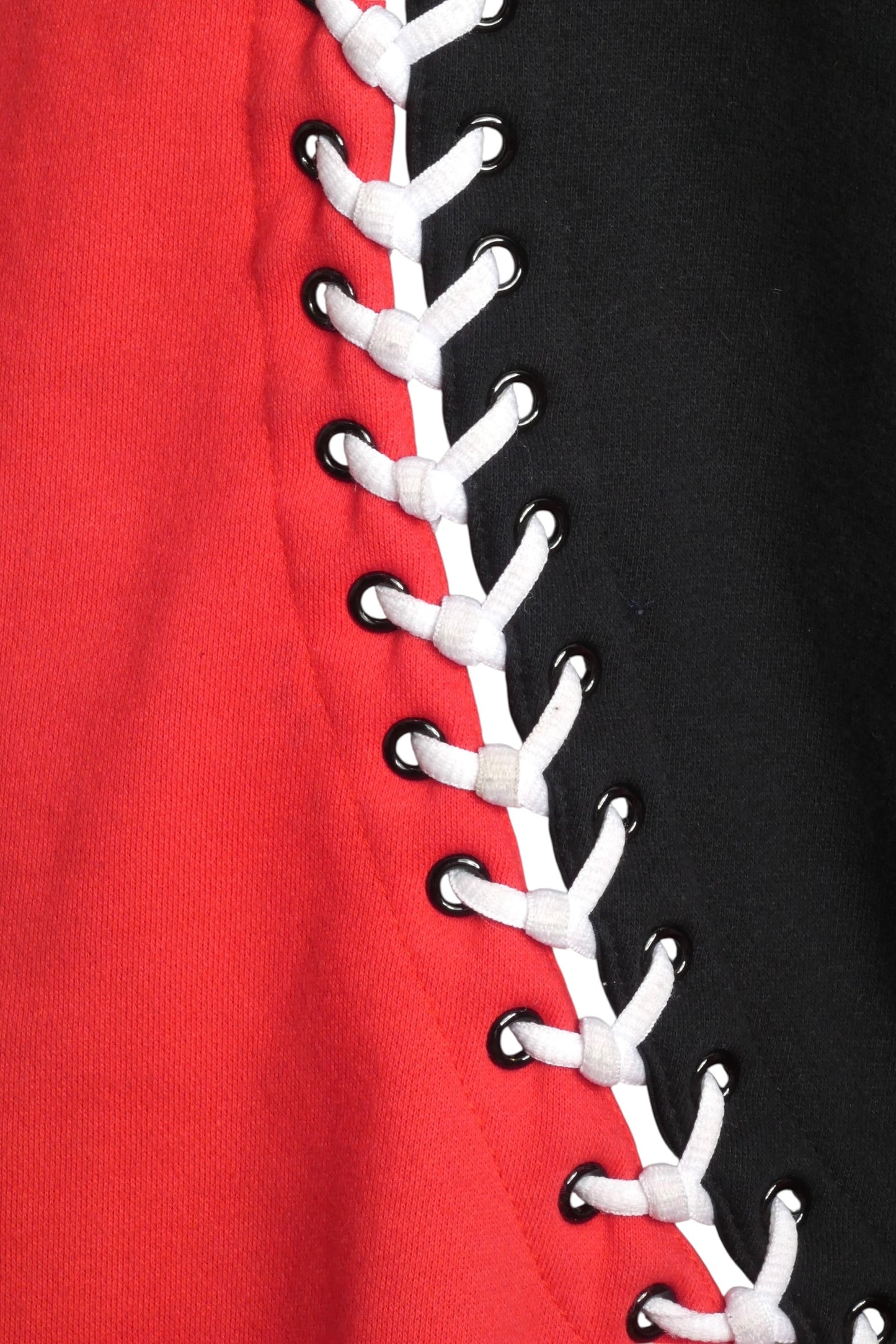 2016 Color Black Lacing Oversize Sweatshirt, Size-XLarge