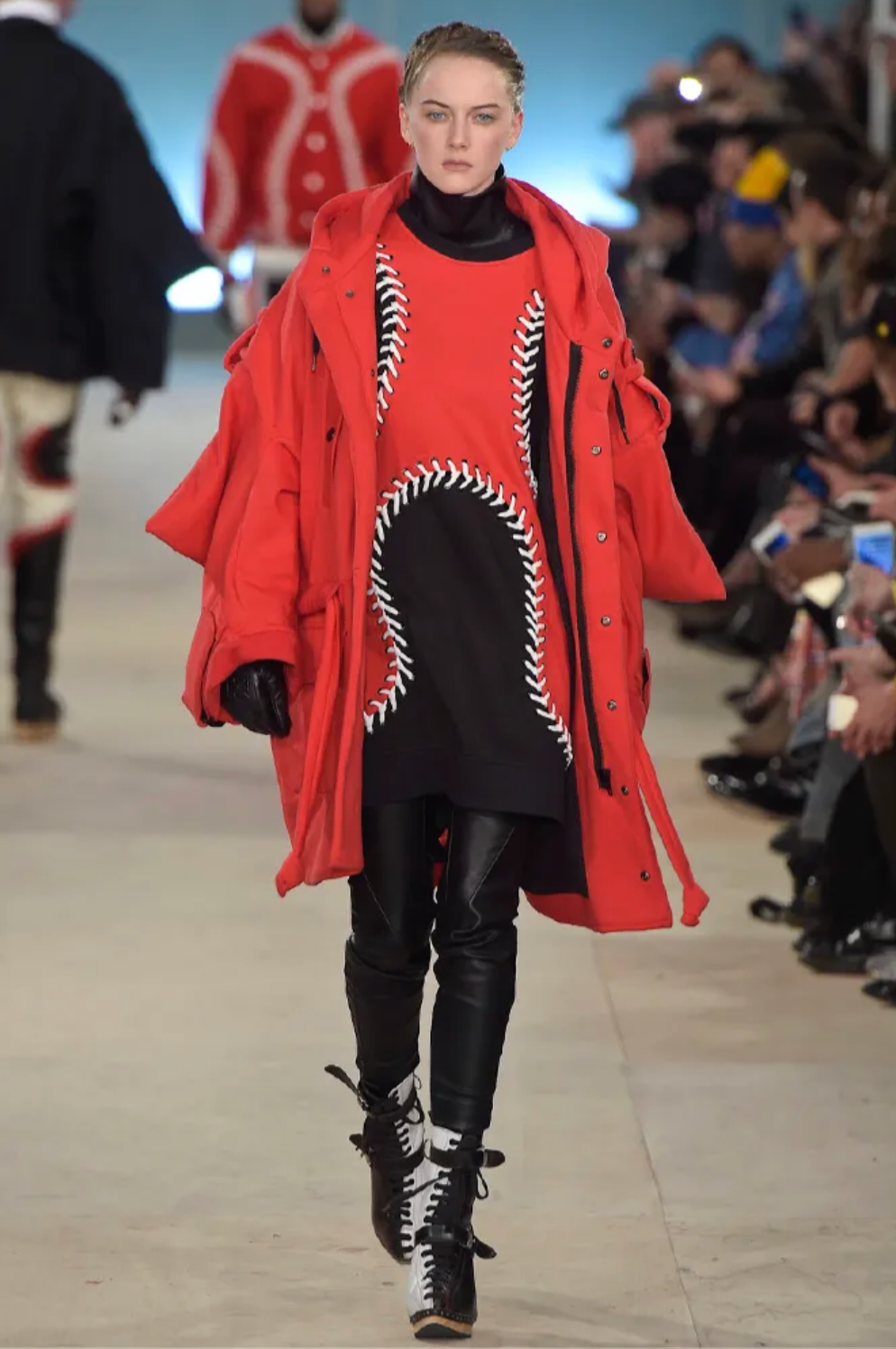 2016 Color Black Lacing Oversize Sweatshirt, Size-XLarge