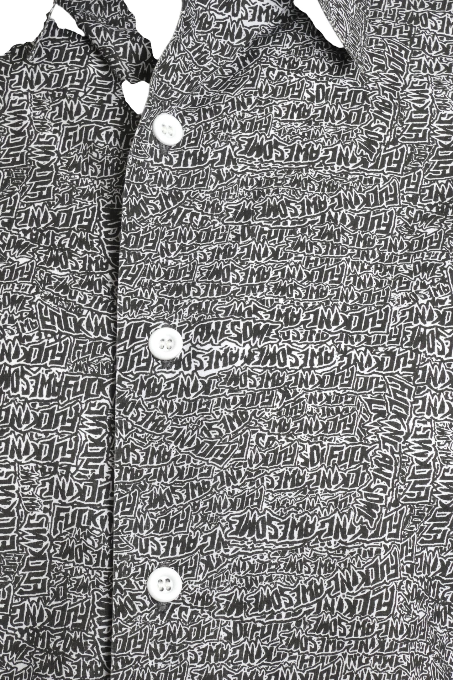 Graphic Print L/S Shirt, Size Medium