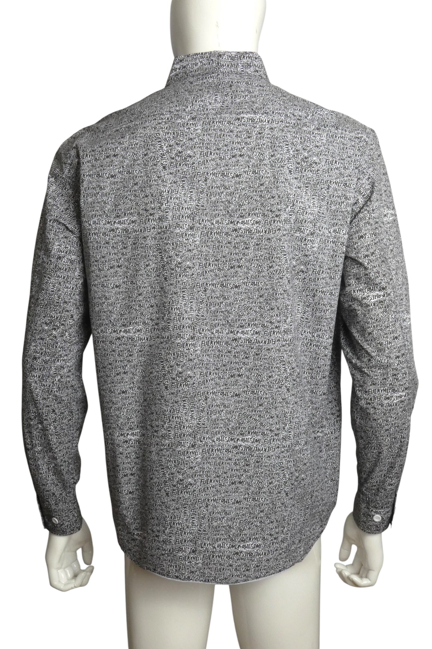 Graphic Print L/S Shirt, Size Medium