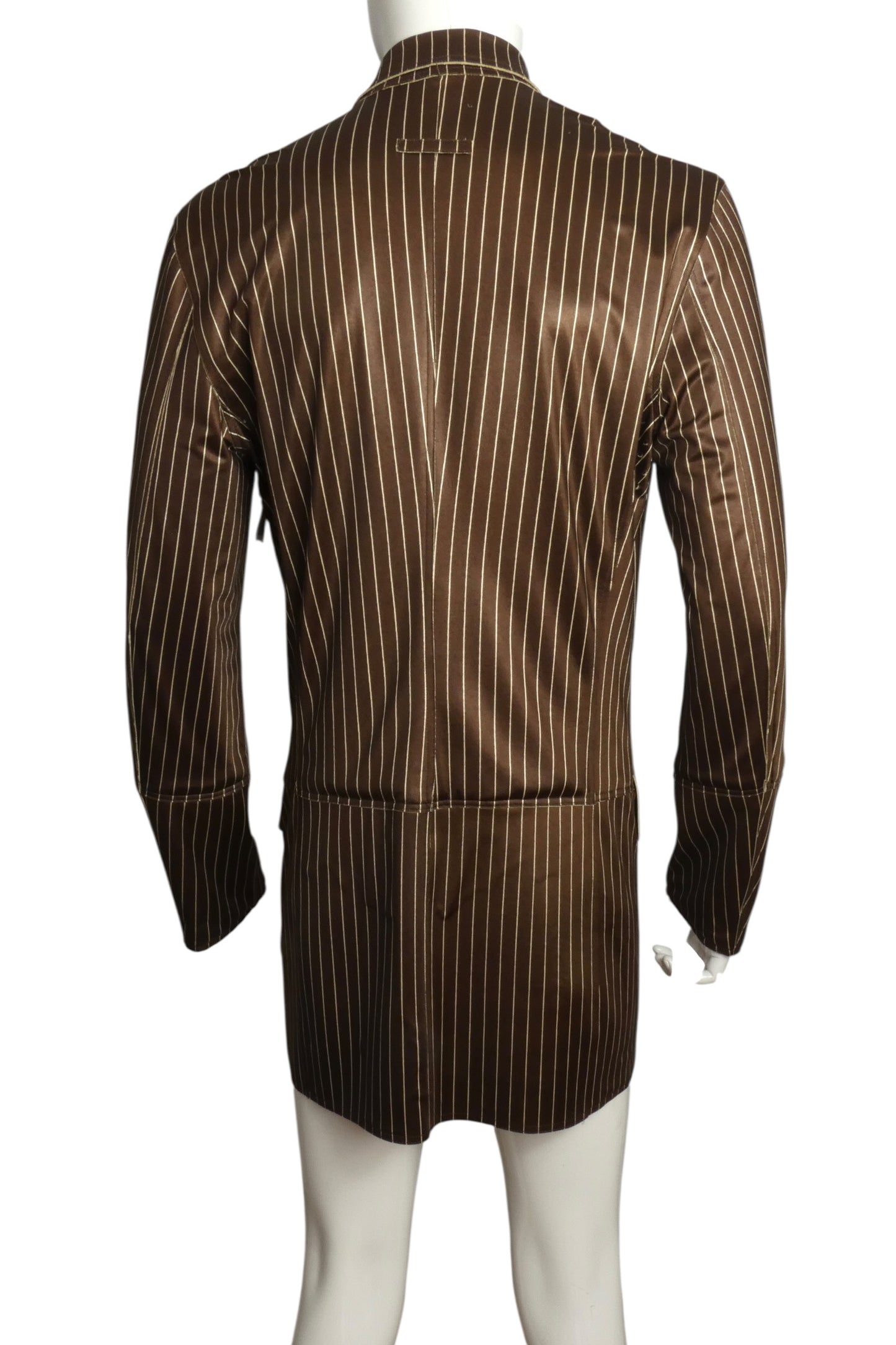 1996 Brown Striped Knit Blazer, Size-Medium