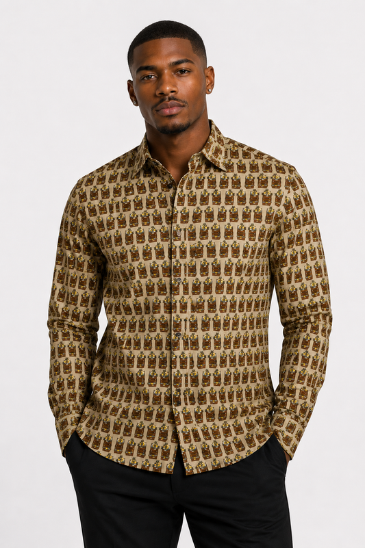DOLCE & GABBANA - NWT Lemon Crate Printed Cotton Shirt, Size-Medium