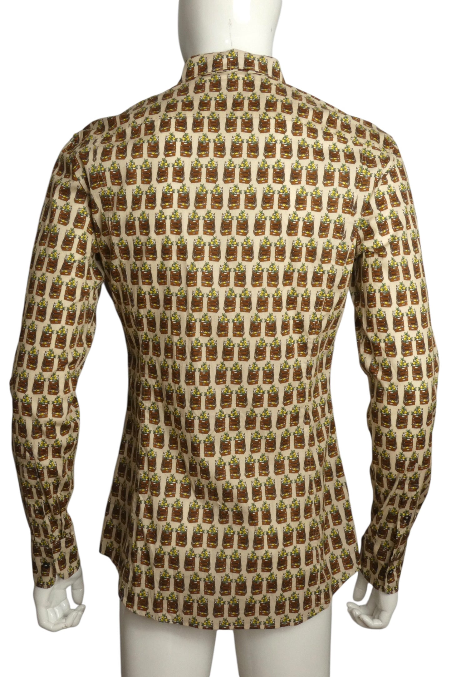 NWT Lemon Crate Printed Cotton Shirt, Size-Medium