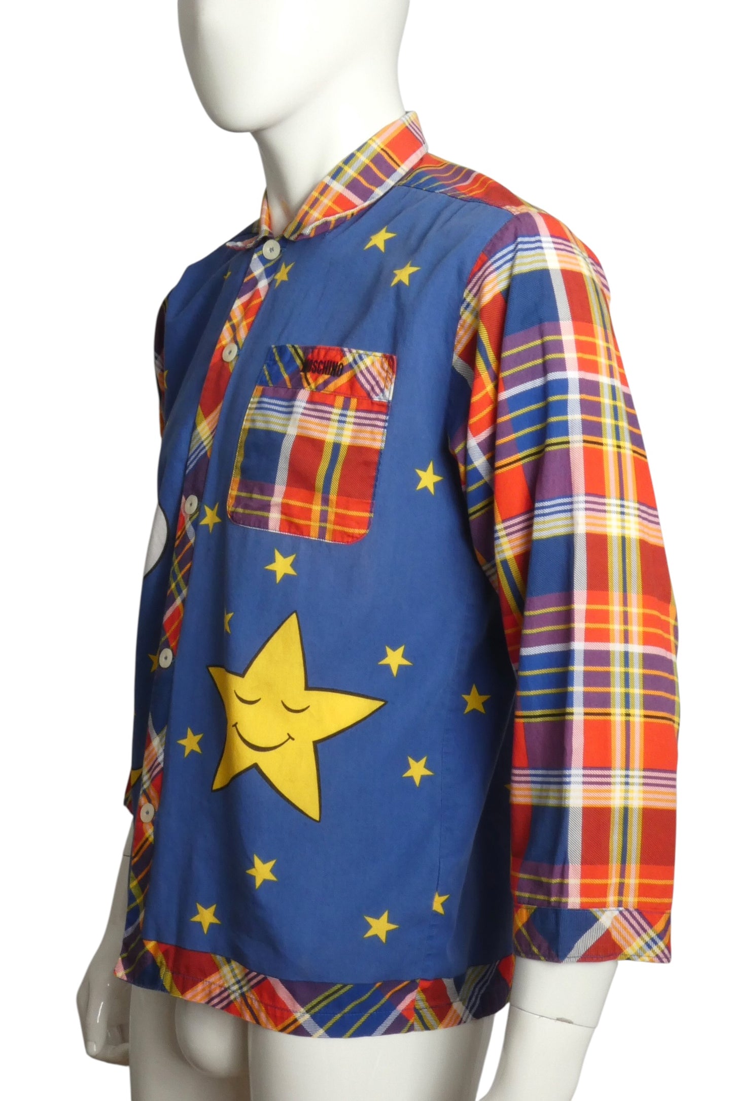 1990s Cotton Novelty Pajama Shirt, Size-Medium