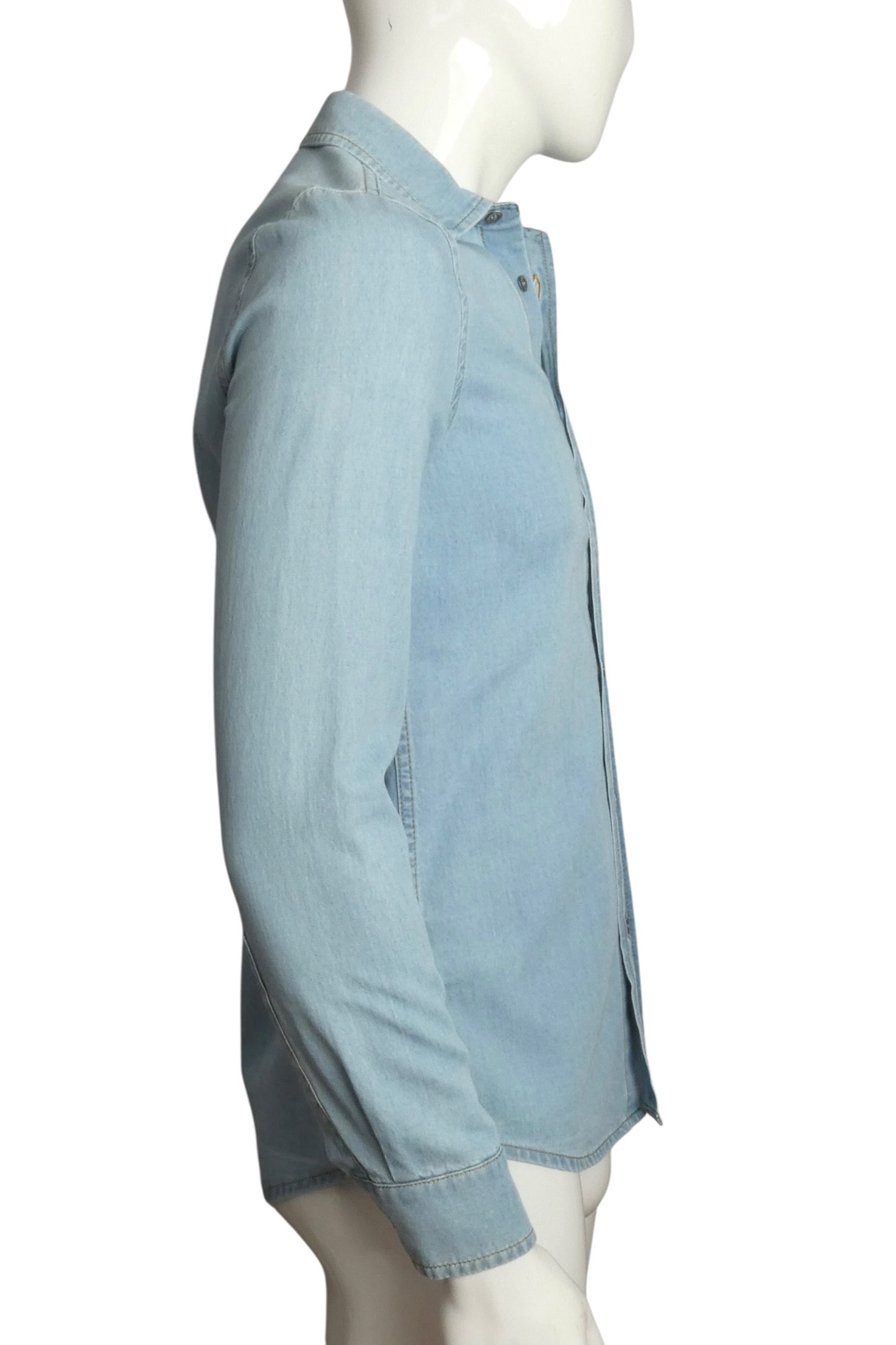 2018 NWT Chambray Embroidered Shirt, Size-Small
