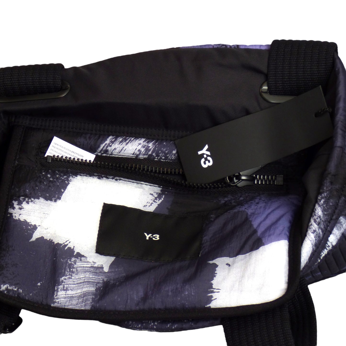 Y-3 NWT 2023 Purple & Black Quilted Nylon Tote