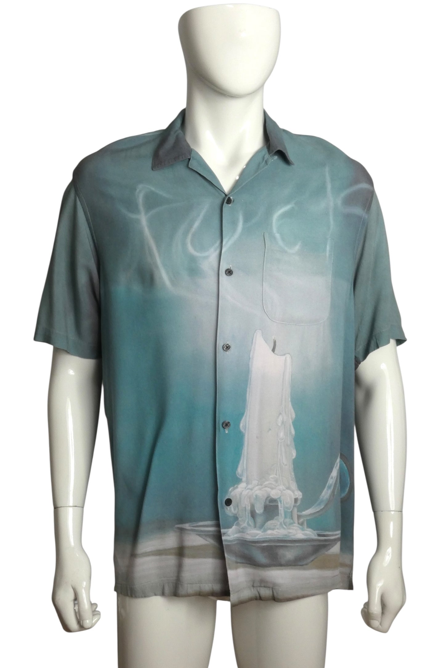 2026 Rayon Print Shirt, Size Large
