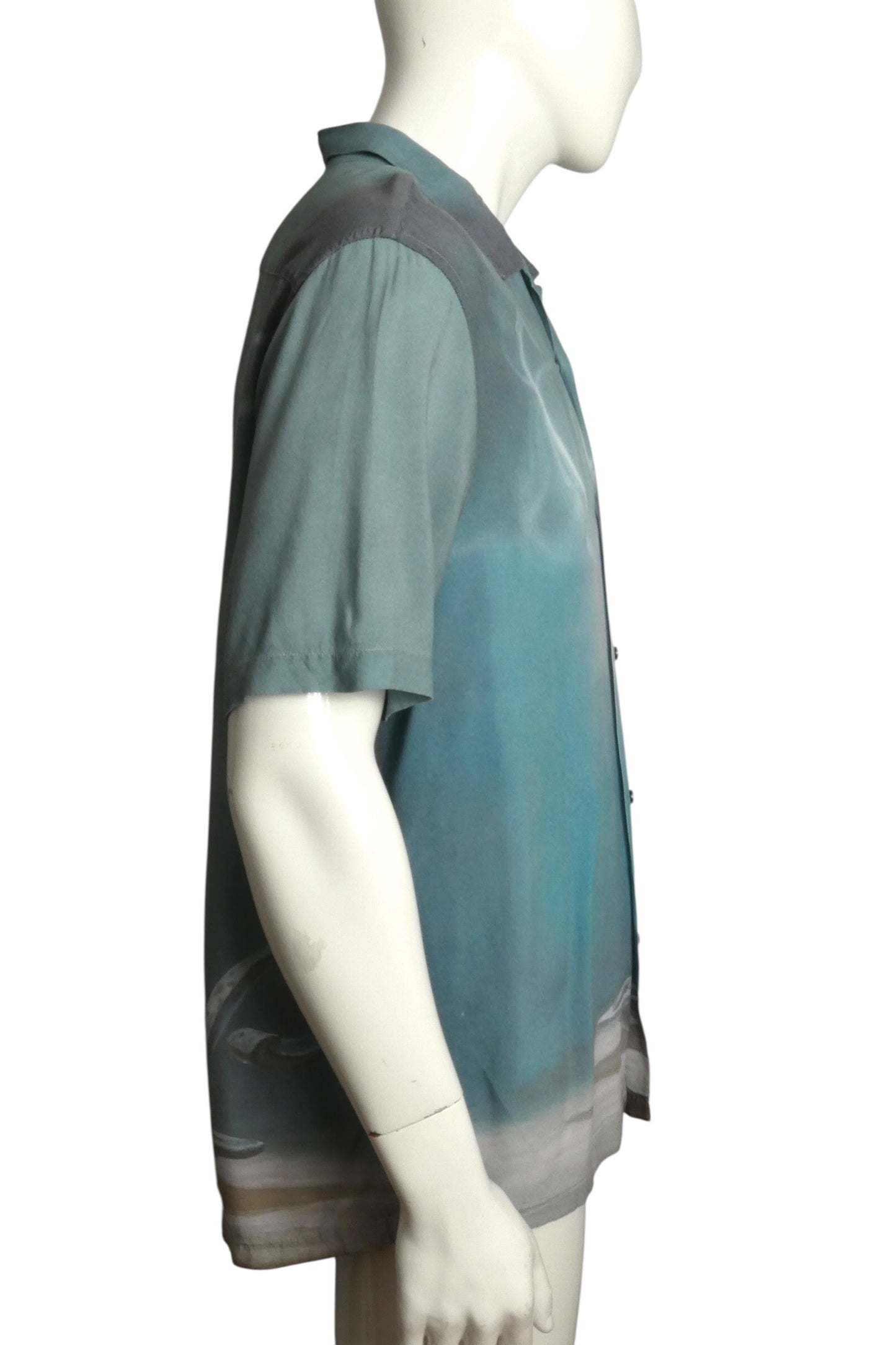2026 Rayon Print Shirt, Size Large